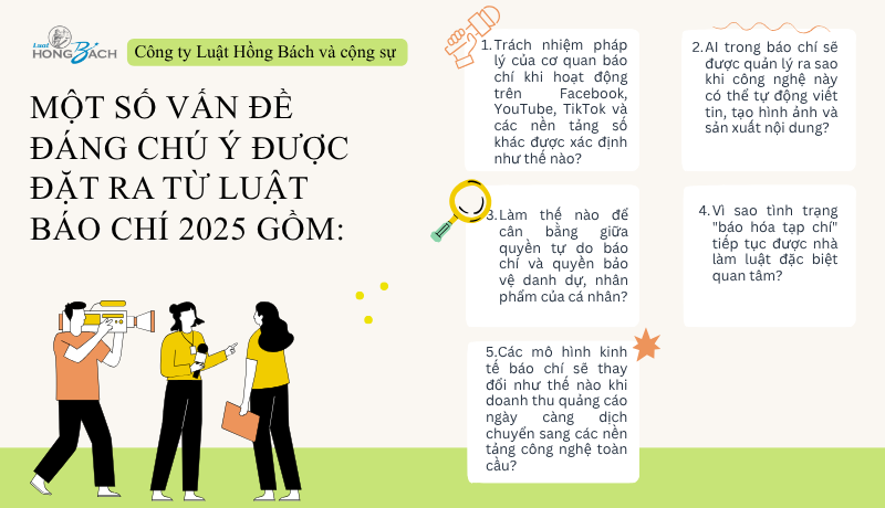 một số vấn đề đáng chú ý được đặt ra từ luật báo chí 2025